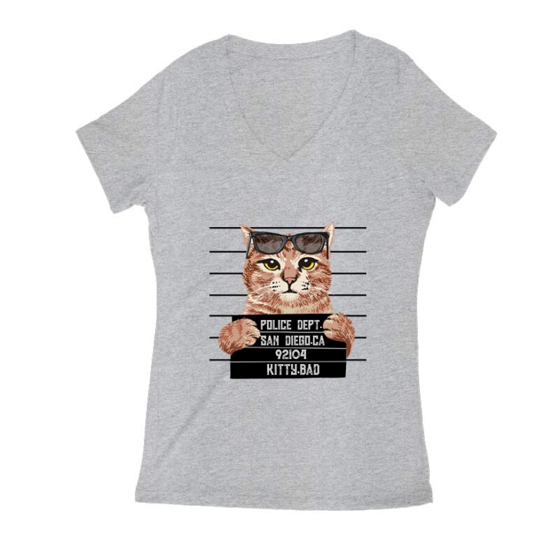 Kitty Bad Női V Kivágott póló