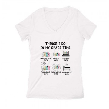 Things i do in my spare time Női V Kivágott póló
