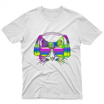 Rainbow music cat Unisex Póló
