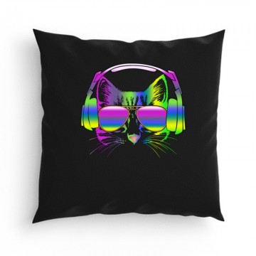 Rainbow music cat Párna