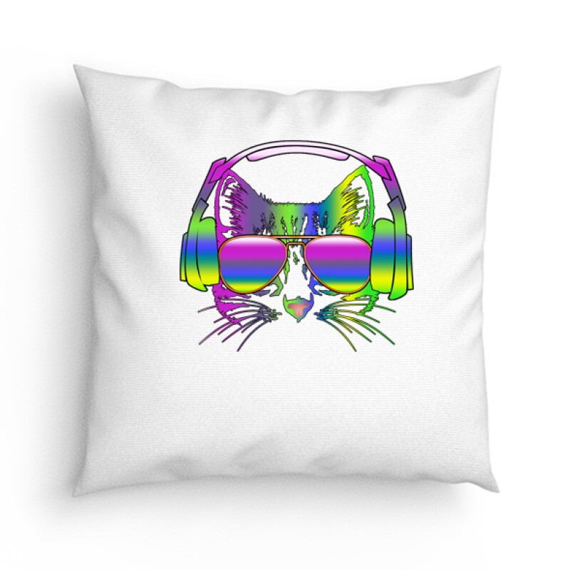 Rainbow music  cat Párna