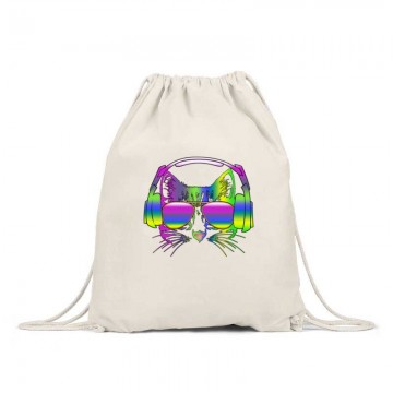 Rainbow music cat Hátizsák
