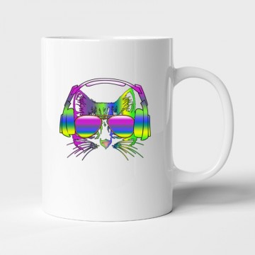 Rainbow music cat Bögre