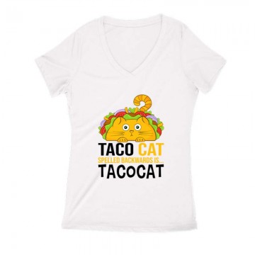 Taco Cat Női V Kivágott póló