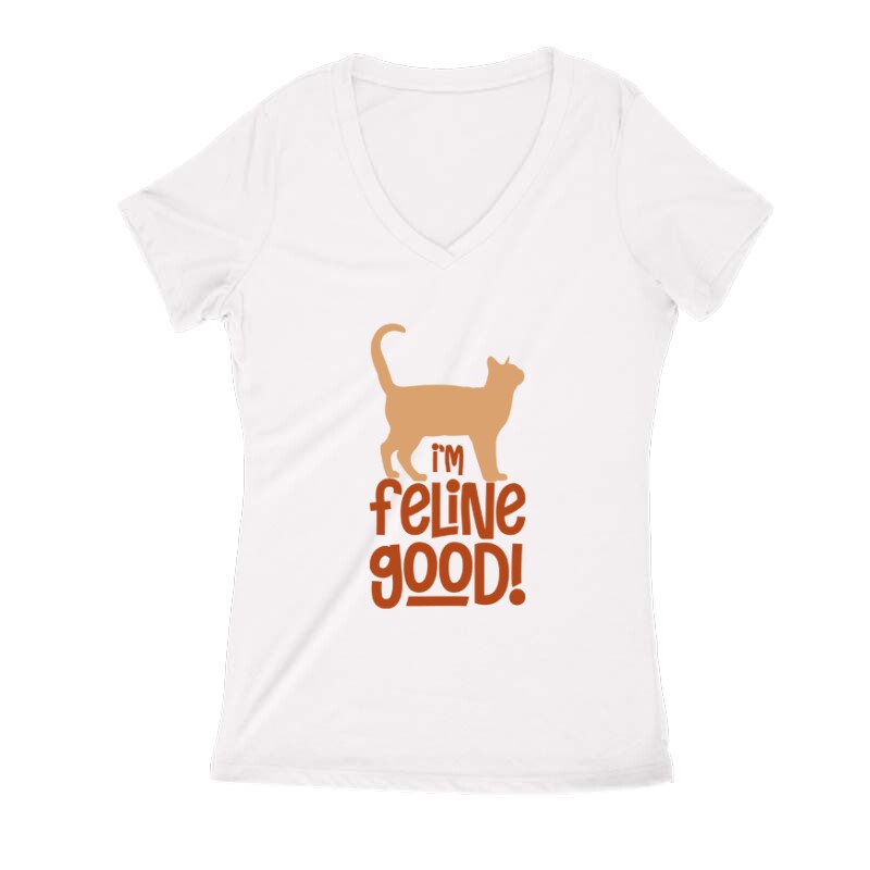 I'm feline Good Női V Kivágott póló