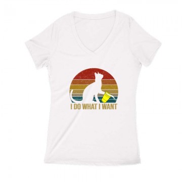 I do what i want 2 Női V Kivágott póló