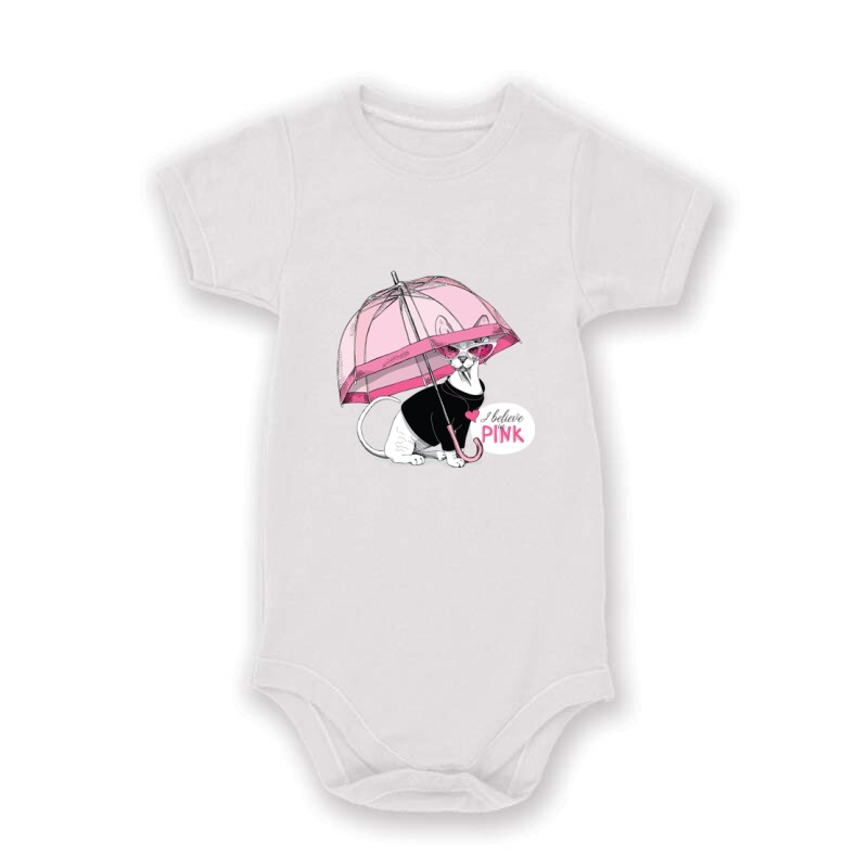 I believe in pink (umbrella) Baby Body
