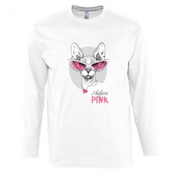 I believe in pink (sunglass) Hosszú Ujjú Póló