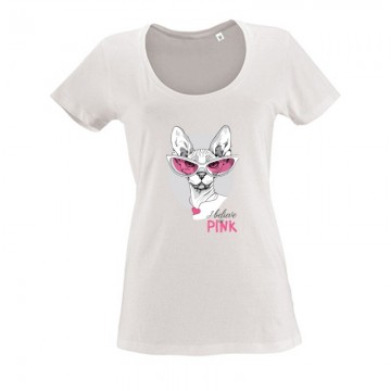 I believe in pink (sunglass) Női O Nyakú Póló