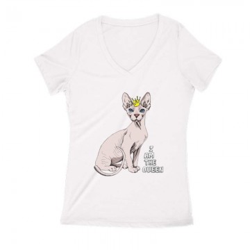 I am the Queen Női V Kivágott póló