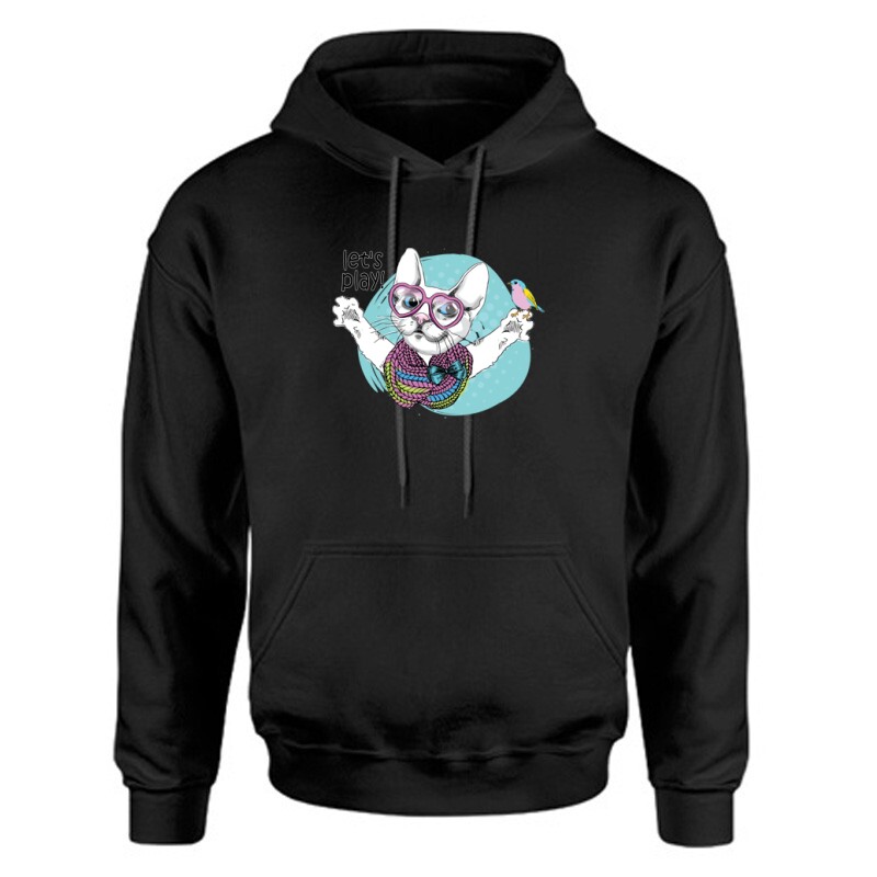 Let's Play! Unisex Kapucnis Pulcsi