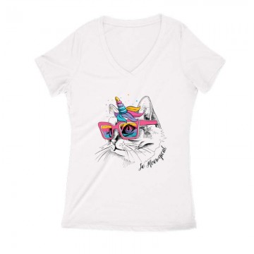 So meowgical Női V Kivágott póló