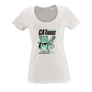 Cat Wars Női O Nyakú Póló