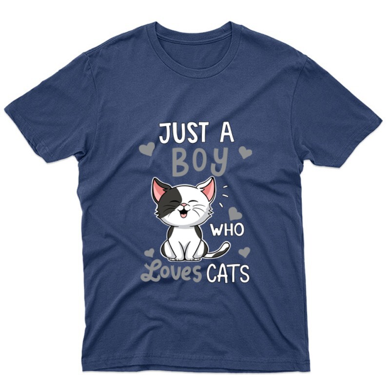 Just a Boy Who Love Cats Unisex Póló