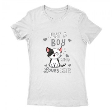 Just a Boy Who Love Cats Női Póló