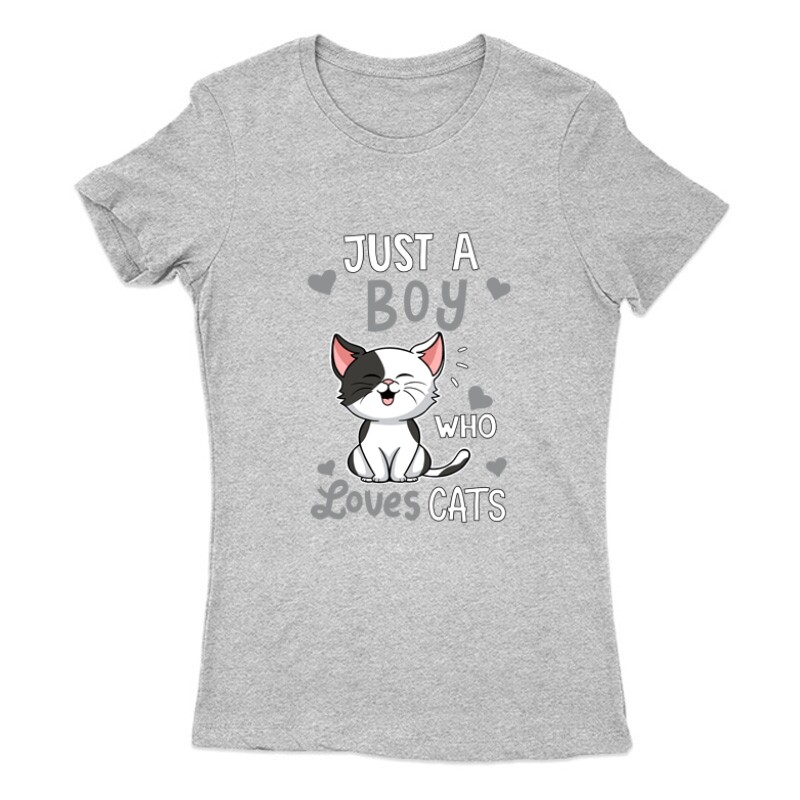 Just a Boy Who Love Cats Női Póló