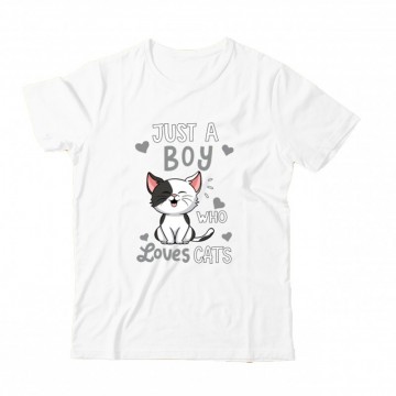 Just a Boy Who Love Cats Gyermek Póló