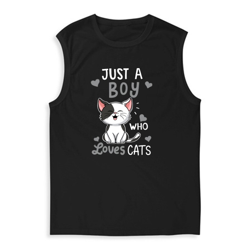 Just a Boy Who Love Cats Férfi Trikó