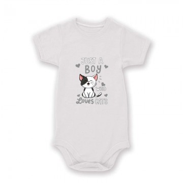 Just a Boy Who Love Cats Baby Body