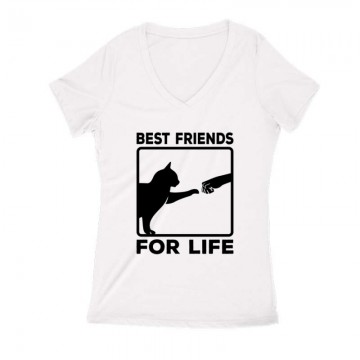 Best friends for Life Női V Kivágott póló