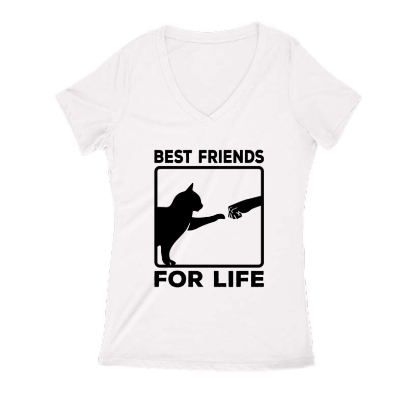 Best friends for Life Női V Kivágott póló