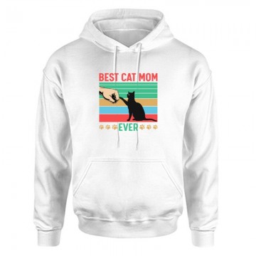 Best cat mom ever Unisex Kapucnis Pulcsi
