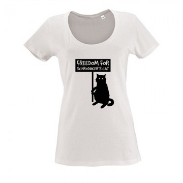 Freedom for Schrodinger’s Cat Női O Nyakú Póló