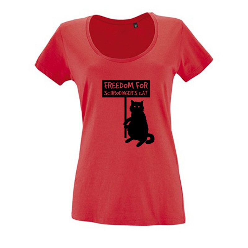 Freedom for Schrodinger’s Cat Női O Nyakú Póló