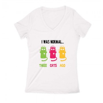 I was normal... Női V Kivágott póló