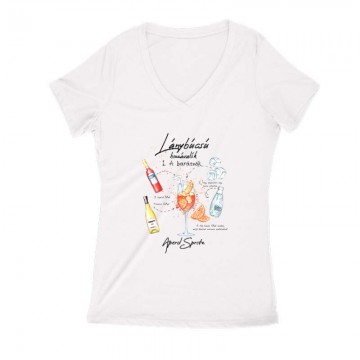 Lánybúcsú-Aperol Női V Kivágott póló