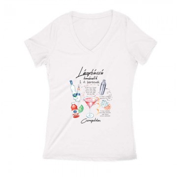 Lánybúcsú-Cosmopolitan Női V Kivágott póló