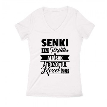 Senki Sem Tökéletes (Alfa) Női V Kivágott póló