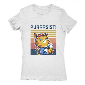 Purrrsist! retro Női Póló