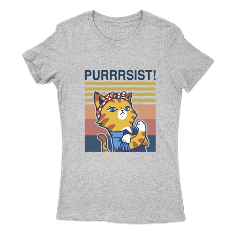 Purrrsist! retro Női Póló