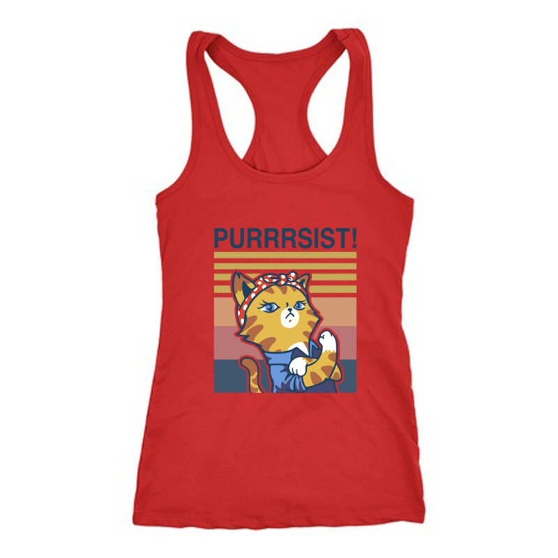 Purrrsist! retro Női Trikó
