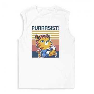 Purrrsist! retro Férfi Trikó