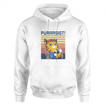 Purrrsist! retro Unisex Kapucnis Pulcsi