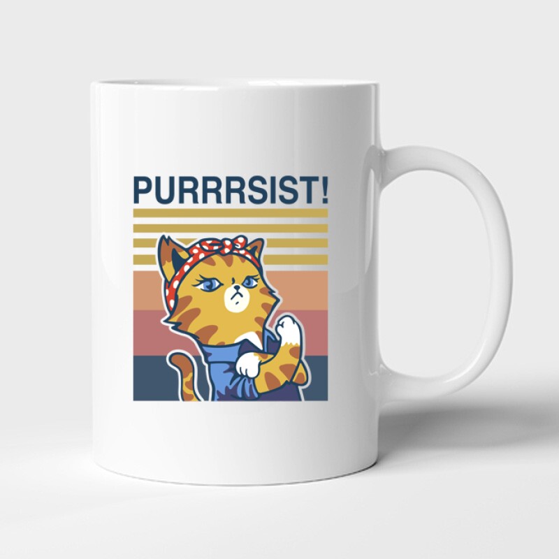 Purrrsist! retro Bögre