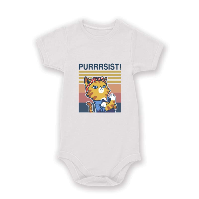 Purrrsist! retro Baby Body