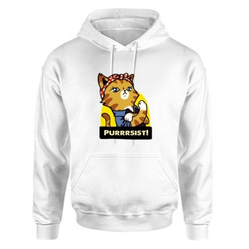 Purrrsist! Unisex Kapucnis Pulcsi
