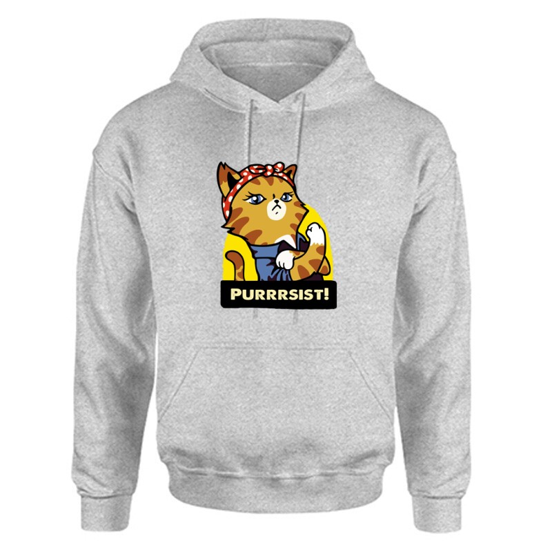 Purrrsist! Unisex Kapucnis Pulcsi