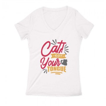 Cat got Női V Kivágott póló