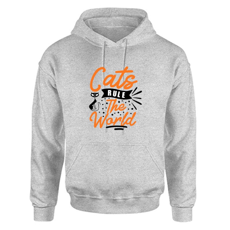 Cats rule Unisex Kapucnis Pulcsi