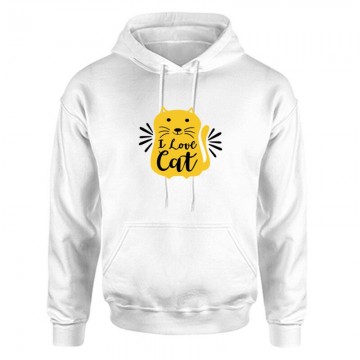 I love cat Unisex Kapucnis Pulcsi