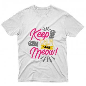 Keep Calm and Meow Unisex Póló