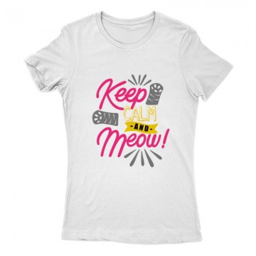 Keep Calm and Meow Női Póló