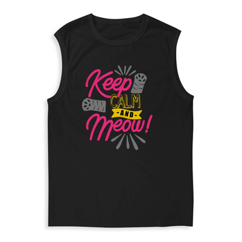 Keep Calm and Meow Férfi Trikó