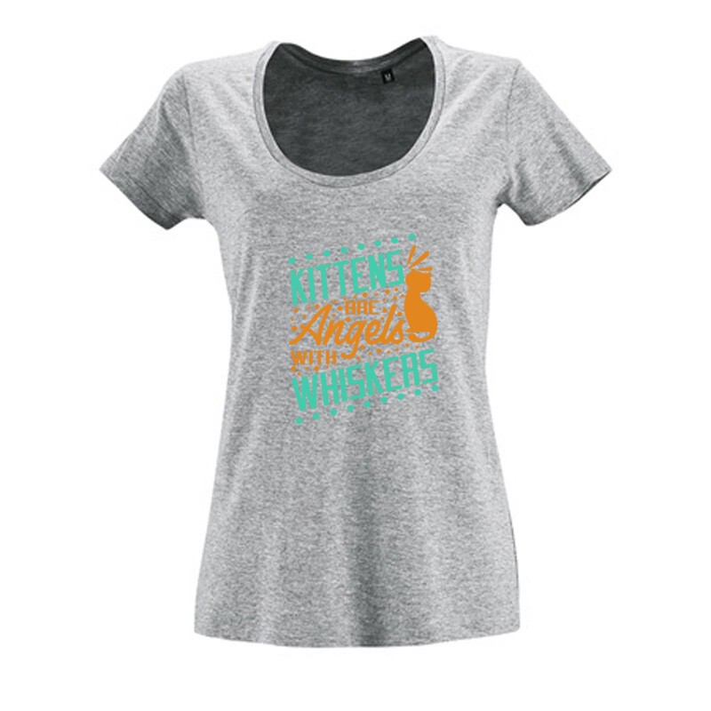 Kittens are Angels Női O Nyakú Póló