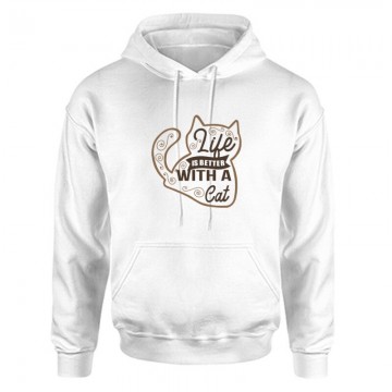 Life is Better Unisex Kapucnis Pulcsi