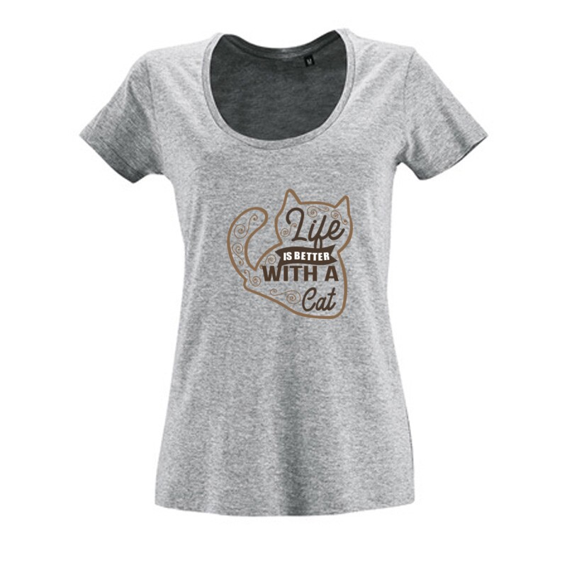Life is Better Női O Nyakú Póló